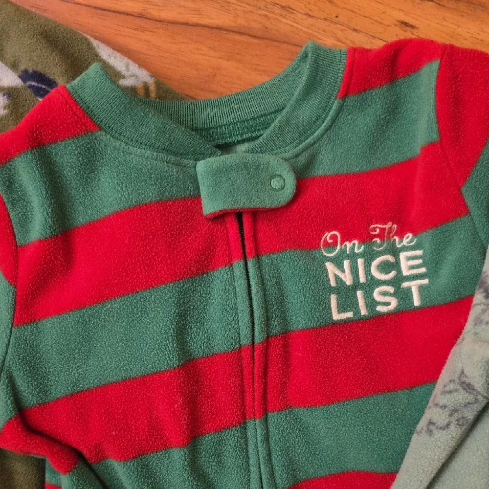 Carter's Green and Red Footies One Piece